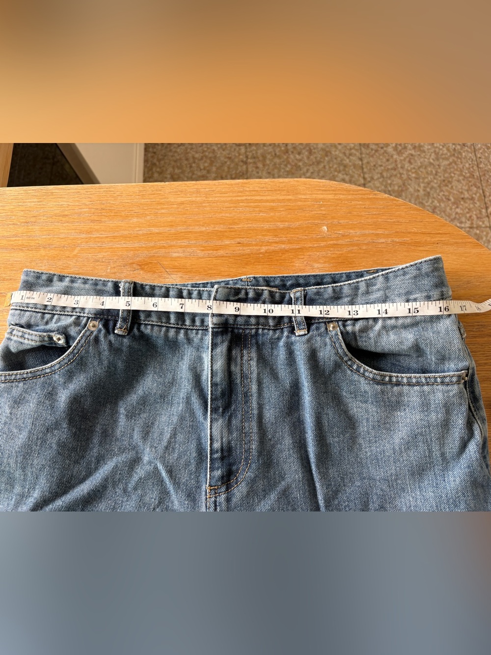 Tibi Medium Blue Asymmetric Pocket Jeans - Picture 5 of 8